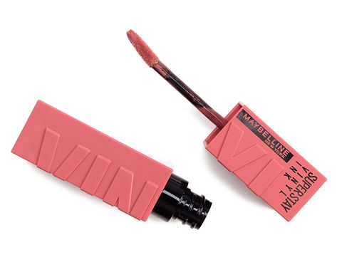 Maybelline Peachy Super Stay Vinyl Ink Liquid Lipcolor ($12.99 for 0.14 oz.) is a darker peach with moderate, warm undertones (it leaned slightly pink) paired with a glossy, cream finish. It could have applied a bit more evenly and wore longer (relative to how well other shades wore, but this was one of the lighter shades, so the shorter wear-time wasn't unexpected). Opaque pigmentation Fluid, spreadable, creamy Set to a lightly-to-moderately tacky feel, no lifting Transfer-resistant Very long-w Tips For Makeup, Permanent Lipstick, Tinted Lip Oil, My Makeup Bag, Bday Gifts, Maybelline Super Stay, Light Coral, Cosmetics Skincare, Burt's Bees