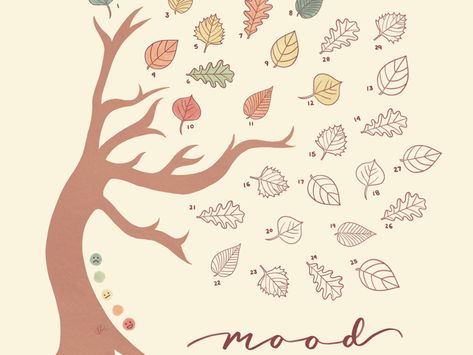 November Mood Tracker Ideas, Fall Habit Tracker, Fall Mood Tracker, November Mood Tracker, Bullet Journal Easy, 2023 Journal, Boulet Journal, Bullet Art, Bullet Journal Notes