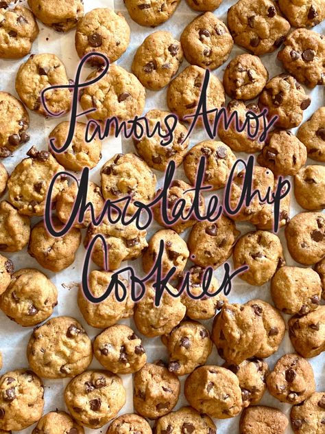 Famous Amos Chocolate Chip Cookies Recipe, Famous Amos Cookie Recipe, Famous Amos Cookies, Crunchy Chocolate Chip Cookies, Famous Amos, Mini Chocolate Chip Cookies, Famous Chocolate, Cookie Recipes Homemade, Flourless Chocolate Cakes