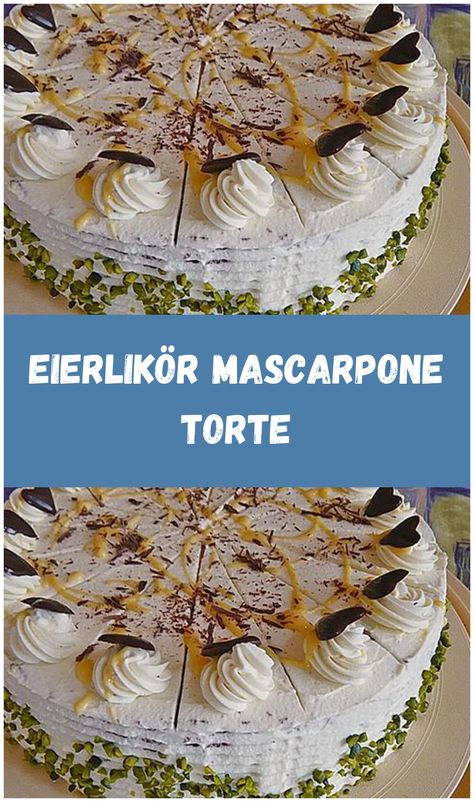 Eierlikör Mascarpone Torte - Ein köstliches Rezept für eine cremige und verführerische Torte mit Eierlikör und Mascarpone. Perfekt für besondere Anläs... Food And Drink, Ethnic Recipes, Cake, Tiramisu