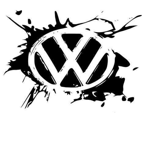 Vw Drawing, Vw Tattoo, Vw T4 Transporter, Vw Logo, Vehicle Signage, Vw Arteon, Vw Art, Car Sticker Design, Vw Vintage