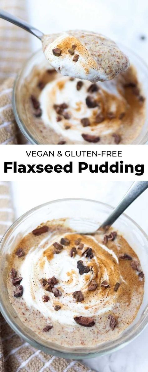 This gluten free & vegan Flaxseed Pudding makes a delicious snack or breakfast! Easily made with dates, almond milk and ground flaxseed. #flaxseedpudding #flaxseed #flaxseedrecipes #breakfastpudding #highfibersnack #plantbased #vegan #glutenfree Flax Seed Pudding, Flaxseed Pudding, High Fiber Snacks, Flax Seed Recipes, Starters Recipes, Nutrition Health, Flaxseed, Pudding Recipe, Pudding Recipes