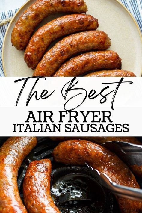 Sausage Airfryer, Italian Sausage In Air Fryer, Air Fryer Italian Sausage, Sausage In Air Fryer, Sweet Italian Sausage Recipes, Stovetop Recipes, Italian Sausages, Outdoor Cooking Recipes, The Best Air Fryer