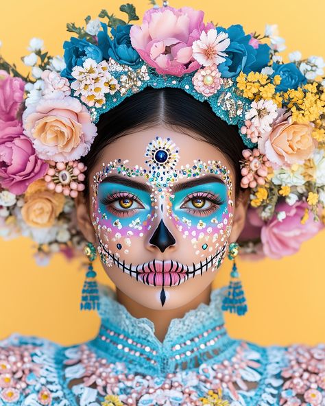 I can’t stop making gorgeous Catrinas 🥰 Enjoy part 2 of my Día de los Muertos series 🌸💀 #mexico #diademuertos #makeupinspo Fiesta Halloween, Love Never Dies, Day Of The Dead, Dia De Muertos, Halloween Ideas, Makeup Inspo, Sugar Skull, Amazing Art, Sprinkles