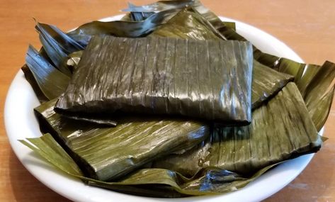 Oaxaca Style Tamales – Mole or Green – My Slice of Mexico Banana Leaf Tamales Recipes, Banana Leaf Tamales, Authentic Tamales Recipe, Oaxaca Style, Tamale Recipes, Masa For Tamales, Tamales Recipe, Recipes Using Bananas, Corn Husks