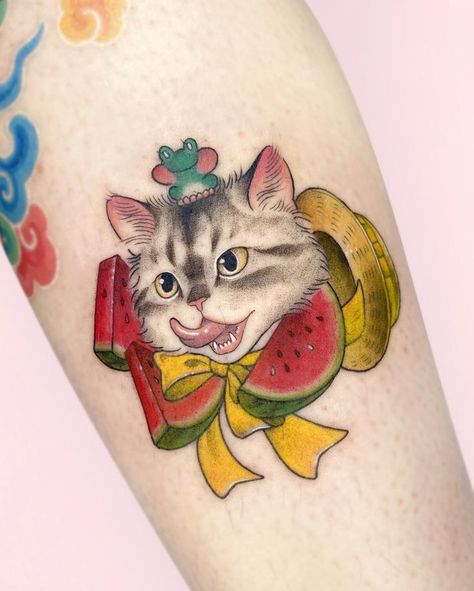 by: kiera_tattoo Kiera Tattoo, Sweet Tattoos, Great Tattoos, Maneki Neko, Love Tattoos, Cat Tattoo, Tattoo Artists, Tattoo Ideas, Kitty