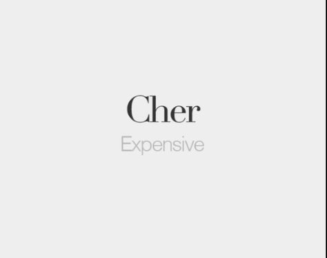 cher means expensive in french Expensive Captions, French Brand Name Ideas, French Bios For Instagram, French Captions, Pretty French Words, Common French Phrases, French Words With Meaning, French Logo, French Love Quotes