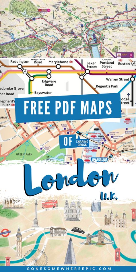 London Maps: Free PDF Downloads - a collection of high quality, free, printable PDF maps for visitors to London, UK. Includes tour guides, public network routes, shopping malls, and more. #travelguide #freemaps #london #londonuk #traveluk #traveleurope #maps #pdmaps Map Of London Neighborhoods, Map Of London Attractions, London Zones Map, Maps Of London, Tourist Map Of London, London Itinerary Map, London Printables Free, Map Of London, London Walking Tour Map