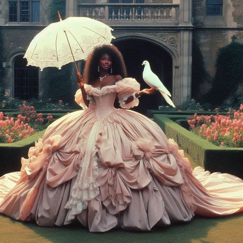 Royalty Aesthetic Queen, American Royalty Aesthetic, Debutante Aesthetic, Brigerton Outfit Inspired, Black Royalty Aesthetic, Dreamy Poses, Bridgerton Prom, Black Princesscore, Regency Era Fashion