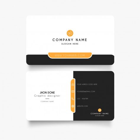 Modern business card with minimal Free V... | Free Vector #Freepik #freevector #business-card #business #car #card Vizit Kart, Catalog Template, V Card, Business Car, Naming Your Business, Business Invitation, Modern Business Card, Visiting Card Design, Social Media Marketing Plan