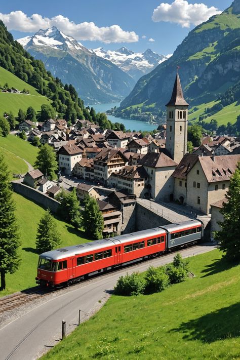 Journey Through Time: Explore These Historical Landmarks in Switzerland! Medieval Castles, Historical Places, Heart Of Europe, Interlaken, Clear Lake, Historical Landmarks, Amazing Travel Destinations, Amazing Travel, Medieval Castle