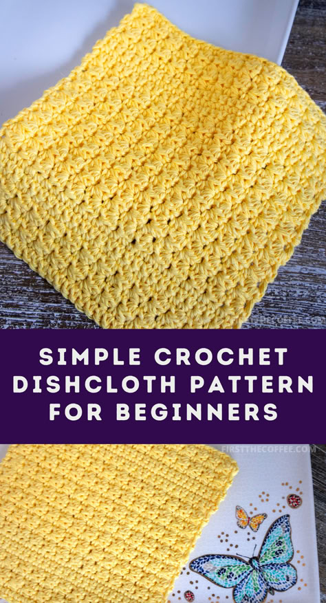 Simple Crochet Dishcloth Pattern For Beginners Corner To Corner Crochet Dishcloth, Crochet Patterns For Dishcloths, Crochet Cotton Dishcloth Pattern Free, Simple Crochet Dishcloth Pattern Free, Simple Crochet Dishcloth Pattern, Crochet Dish Cloths Easy, Wash Cloth Crochet Pattern Easy, Crochet Dish Rags, Dish Cloths Crochet Pattern