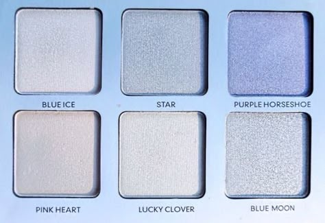 Blue Eyeshadow Palette, Lizzie Hearts, Sayaka Miki, Catty Noir, Bleu Pastel, Blue Eyeshadow, Feeling Blue, Moon Child, Winx Club