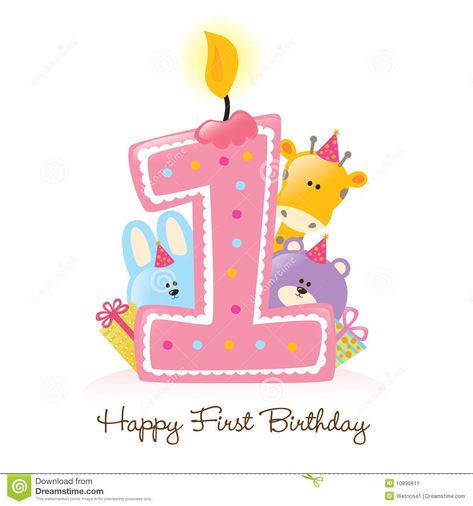 Happy First Birthday Candle And Animals Isolated - Download From Over 29 Million High Quality Stock Photos, Images, Vectors. Sign up for FREE today. Image: 10890811 Happy Birthday 1 Year, 1st Birthday Quotes, Happy 1st Birthday Wishes, First Birthday Candle, First Birthday Wishes, 1st Birthday Wishes, Birthday Wishes For Kids, First Birthday Cards, Birthday Clips