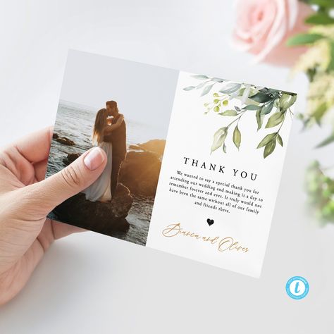 Thank You Note Template Wedding Wedding Thank You Cards Wording, Thank You Card Wording, Thank You Note Template, Thank You Template, Note Template, Thank You Card Design, Photo Card Template, Photo Thank You Cards, Thank You Postcards