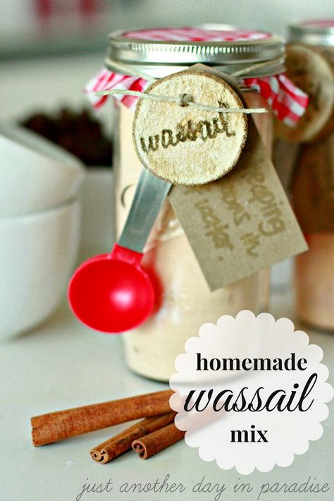 Wassail Recipe With Tang, Norse Food, Oktoberfest Crafts, Homemade Wrapping Paper, Wassail Recipe, Mix In A Jar, Just Another Day In Paradise, Homemade Dry Mixes, Jar Recipes