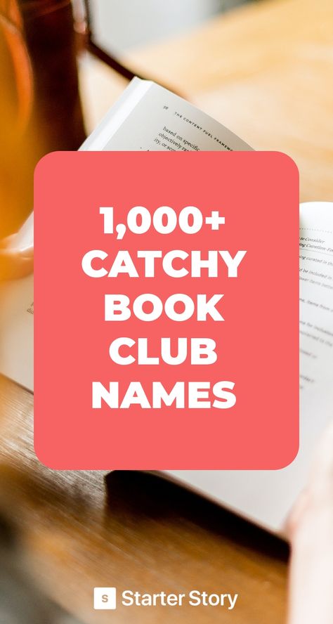 Mom Book Club Names, Booktok Name Ideas, Bookshop Name Ideas, Book Shop Name Ideas, Book Lover Usernames, Book Club Names For Women, Book Club Names Clever, Book Club Name Ideas, Bookstagram Name Ideas