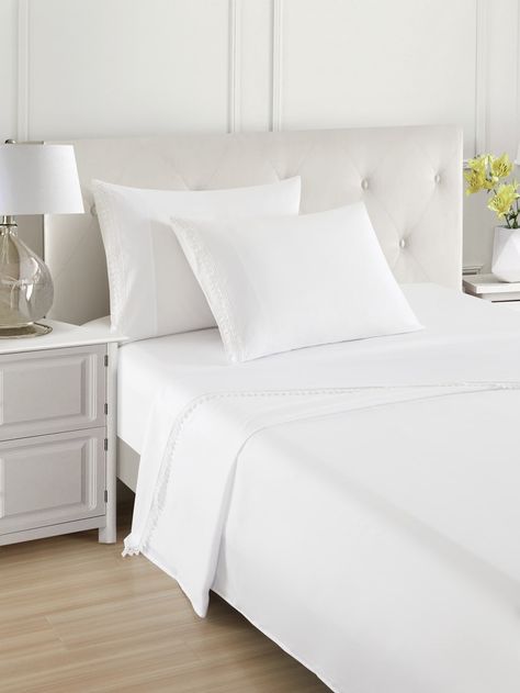 Preppy Bed Sheets White, Twin White Bed Cover, Full Size Bed White Sheets, Bed Sheets White, Target White Sheets, Bed Sheets Set White Cheap, White Bed Sheets, White Sheet Set, Queen Bed Sheets