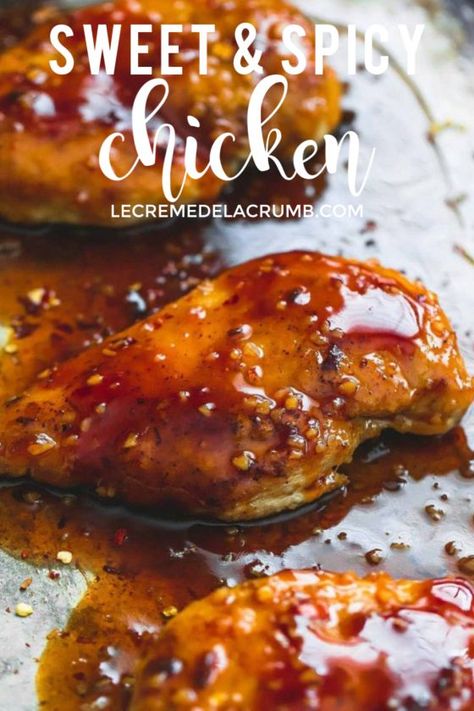 Chicken Tender Bites, Baked Chicken Marinade, Chicken Tender Recipes Baked, Sweet Spicy Chicken, Spicy Chicken Breast, Spicy Baked Chicken, Sweet Chili Chicken, Sweet And Spicy Chicken, Chicken Tenderloin Recipes