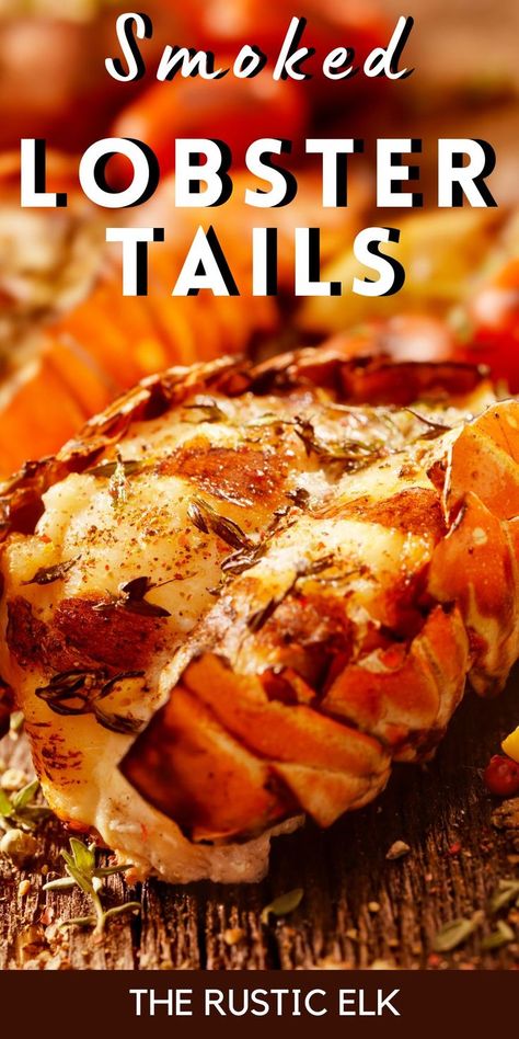 Looking for an awesome summer grilling recipe? These smoked lobster tails are super easy to make, smothered in a garlic herb butter, and easy to make on your electric smoker or pellet grill! Smoked Lobster Tail Recipe, Smoked Lobster, Grill Lobster Tail Recipe, Traeger Grill Recipes, Grilled Lobster Tail, Lobster Dishes, Lobster Recipes Tail, Grilled Lobster, Acorn Squash Recipes