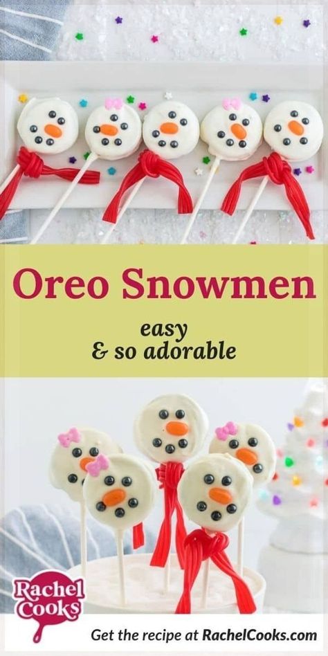 Snowman Treats, Winter Onederland Party, Easy Christmas Treats, Fudge Cookies, Snowman Cookies, Snow People, Melting White Chocolate, Oreo Pops, Frosty The Snowmen