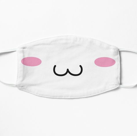 Kawaii Face Mask, Kawaii Pastel Aesthetic, Strawberry Frog, Pink Face Mask, Kawaii Kitty, Kawaii Faces, Pink Mask, Cute Face Mask, Cute Smile