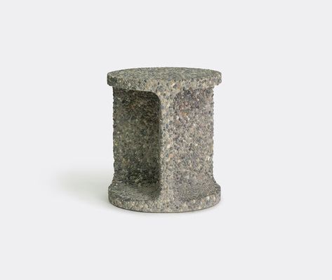 Neolith Stool Pebble Dash, Glass Pebbles, Ceramic Stool, Stone Columns, Stone Masonry, Stool Design, Furniture Designer, Joinery, Side Table