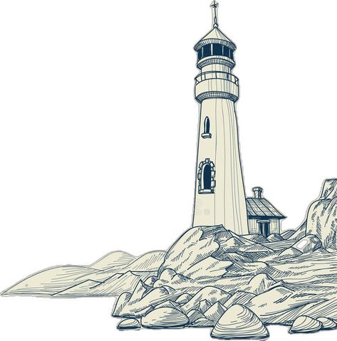 Rentry Frames, Lighthouse Illustration Simple, Lighthouse Aesthetic, Lighthouse Graphic Design, Lighthouse Sticker, Lighthouse Clipart, Lighthouse Vector Illustration, Lighthouse Drawing, Doll Backgrounds