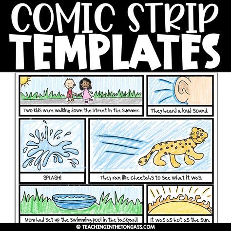 Launching Writing Workshop - Teaching in the Tongass Example Of Comics, Comic Strip Template, Comic Template, Create A Comic, Writing Anchor Charts, Writing School, Social Studies Worksheets, Writing Area, Writing Book