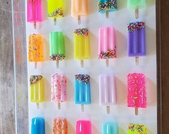 Custom Candy Wall Art Resin Large - Etsy Popsicle Art, Sculpture Wall Art, Bear Wall Art, Candy Art, Resin Wall Art, Acrylic Frame, Modern Pop Art, Wall Decor Modern, Pretty Princess