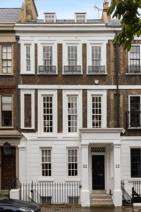 Royal physicians, royal wine merchants, and the namesake of Earl Grey tea—there might not be a more historic home in London.  This elegant terraced Queen Anne townhouse in the heart of London’s Chelsea neighborhood is for sale for the first time in 40 years. With its stucco columned portico, decorative cornicing and long windows spanning almost ceiling to floor, the home’s historical architecture is complemented by the notable figures who have called it home over the centuries. British Townhouse, London Townhouse, The British Royal Family, Chelsea London, Long Windows, Grey Tea, Earl Grey Tea, Earl Gray, Boutique Homes