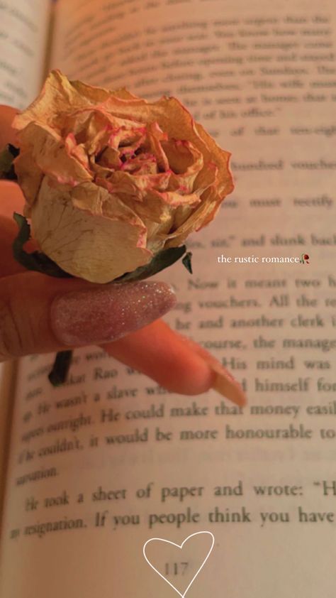 also the page no. ‘117’ (11/7 our day♡︎) whatta beautiful coincidence… Books Flowers Aesthetic, Caption For Rose Pictures, Rose Day Snap, Roses Quotes Aesthetic, Flowers And Books Aesthetic, Flowers With Note, Flowers Instagram Story, Rosé Snapchat, Book Snap