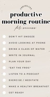 2am Thoughts, Productive Morning Routine, Eat The Frog, Productive Morning, Planning Your Day, Morning Routine, Healthy Breakfast, Writing, How To Plan