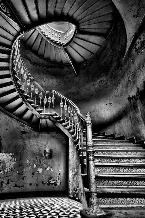 Stairs To Heaven, Heaven Tattoos, Take The Stairs, Spiral Stairs, Stairway To Heaven, Spiral Staircase, Russian Artists, Black And White Aesthetic, Dark Photography