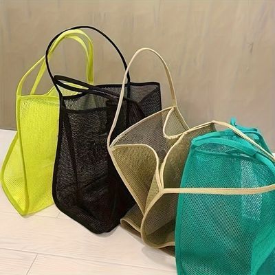 Temu | Explore the Latest Clothing, Beauty, Home, Jewelry & More Advertising Bags, Mesh Beach Bags, Mesh Bags, Toy Storage Bags, Swimming Bag, Net Bag, Casual Tote, Types Of Bag, Beach Tote