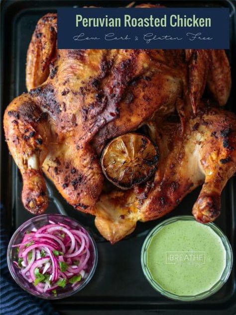 Peruvian Chicken, Peruvian Dishes, Peruvian Cuisine, Peruvian Recipes, Green Sauce, Recipe 30, Low Carb Chicken, Keto Chicken, Low Carb Keto Recipes