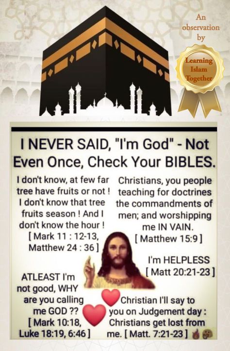 Jesus revered in Islam 🕋 Islam Vs Christianity, Holly Quran, Quran Tafseer, Everyday Prayers, Christian Bible Study, Islamic Knowledge, Christian Ministry, Muslim Prayer, World Religions