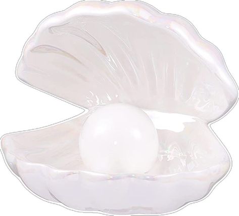 IMIKEYA Shell Pearl Light LED Night Light Pearl in Shell Night Light Lamp Ceramics Tabletop Light for Kids Room Bedroom Living Room, White - - Amazon.com Dreamy Environment, Pearl In Shell, Pearl Light, Shell Lamp, Desktop Lamp, Babies Room, Beach Theme Bathroom, Lampe Decoration, Night Light Lamp