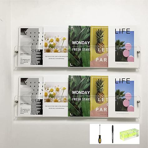 Magazine Rack Wall, Literature Organizer, Hanging Bookshelves, Magazine File Holders, Brochure Holder, Vinyl Record Display, Floating Bookshelves, Cabinets Storage, Magazine Files