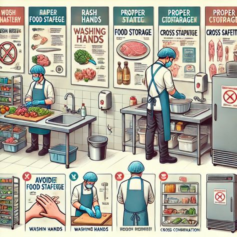 HACCP implementation and full trainning for all staff Workplace Health And Safety Poster, Haccp Plan Food Safety, Food Handling Safety Education, Hse Poster Workplace Safety, Hazard Analysis, Food Storage, Train