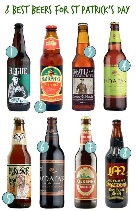 Craft Beer Party, Beer Hampers, Beer Names, Red Beer, Beer 101, Irish Beer, Irish Crafts, Beer Poster, Green Beer