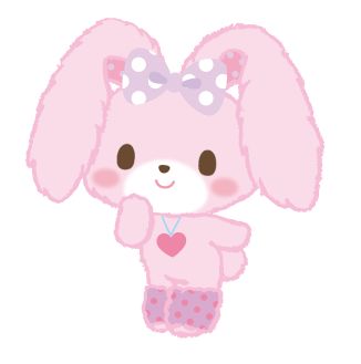 Roonroonlulu | Hello Kitty Wiki | Fandom Charmmy Kitty, Hello Kitty Characters, Pink Fur, Pink Bunny, Japanese Names, Sweet Candy, Kawaii Drawings, Sanrio Characters, Cute Characters