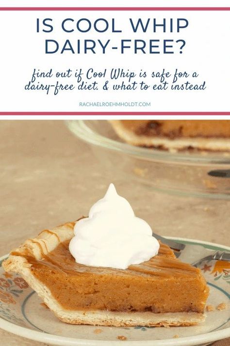 Is Cool Whip Dairy-free? Find out if this popular frozen dessert topping is safe for a dairy-free diet. Dairy Free Pumpkin Dessert, Dairy Free Thanksgiving Recipes, Dairy Free Pies, Dairy Free Thanksgiving, Milk Allergy Mom, Dairy Free Pumpkin Pie, Gluten Free Pumpkin Pie, Dairy Free Pumpkin, Pumpkin Custard