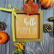 Farmhouse Desk Decor, Tray Decor Bathroom, Fall Wooden Signs, Table Decorations Thanksgiving, Hello Pumpkin Sign, Fall Table Decorations, Thanksgiving Home Decor, Farmhouse Desk, Bathroom Farmhouse