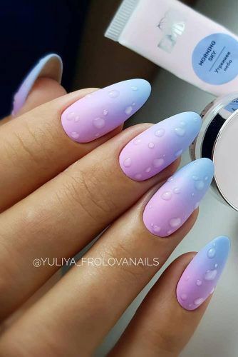 45 Glam Ideas For Ombre Nails Plus Tutorial Purple Ombre Nails, Blue Ombre Nails, Unghie Sfumate, Pink Ombre Nails, Ombre Nail Designs, Blue Nail, Pastel Nails, Short Acrylic Nails, Best Acrylic Nails