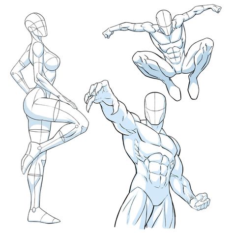 Action Poses Drawing, Poses Male, Drawing Superheroes, Arte Doodle, Action Pose Reference, Human Figure Drawing, Human Anatomy Art, Poses Drawing, Body Reference Drawing