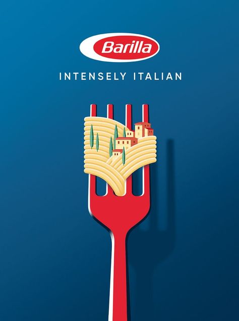 Pasta Poster, Advertising Campaign Design, Italian Posters, 광고 디자인, Creative Advertising Design, Publicidad Creativa, Conceptual Illustration, Food Ads, Best Ads