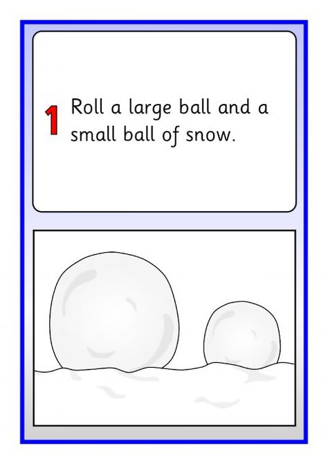 How to Build a Snowman Instructions (SB7148) - SparkleBox How To Build A Snowman Writing, Snowman Writing Activities, Simple Snowman, Snowman Writing, Procedural Writing, Make A Snowman, Build A Snowman, Visual Aids, Show And Tell