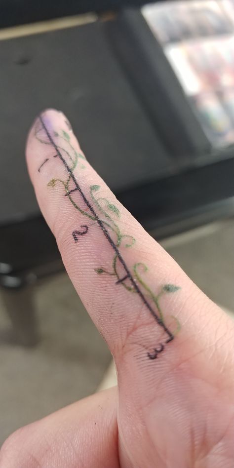 Finger Ruler Tattoo, Ruler Finger Tattoo, Ruler Tattoo Finger, Measurement Tattoo, Functional Tattoos, Morse Code Tattoos, Tattoo Hairstylist, Ruler Tattoo, Hairstylist Tattoos