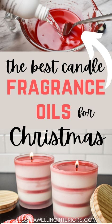 I tested hundreds of candle fragrance oils myself to find the very best scents for Christmas and the Holidays, including peppermint and candy cane, eggnog, spice, cranberry, and Christmas tree balsam perfect for DIY soy candles and way melts. Fragrance Oils For Candles, Homemade Candle Recipes, Diy Natural Candles, Wax Melts Recipes, Candle Scents Recipes, Candle Making Recipes, Candle Making For Beginners, Diy Wax Melts Christmas Soy Candles Diy, Winter Candle Scent Recipes, Best Selling Candles, Fall Candle Ideas, Christmas Candle Scents, Whipped Candles, Candle Fragrance Recipes, Homemade Candle Ideas, Diy Peppermint Candle